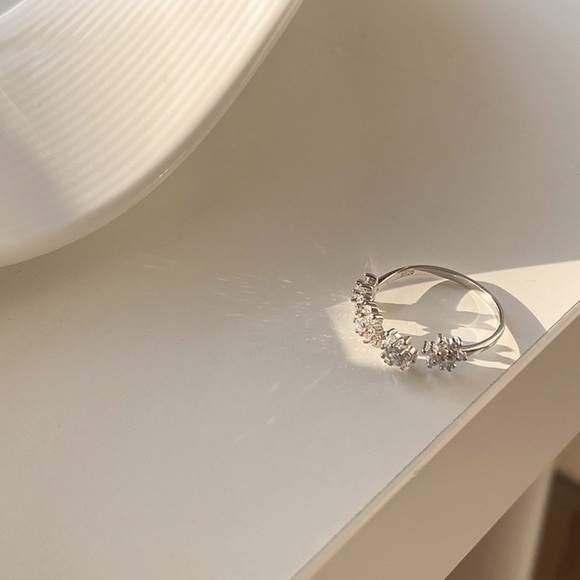 Silver ring duo, adjustable silver ring, cute ring, rings set - Picture 4 of 4